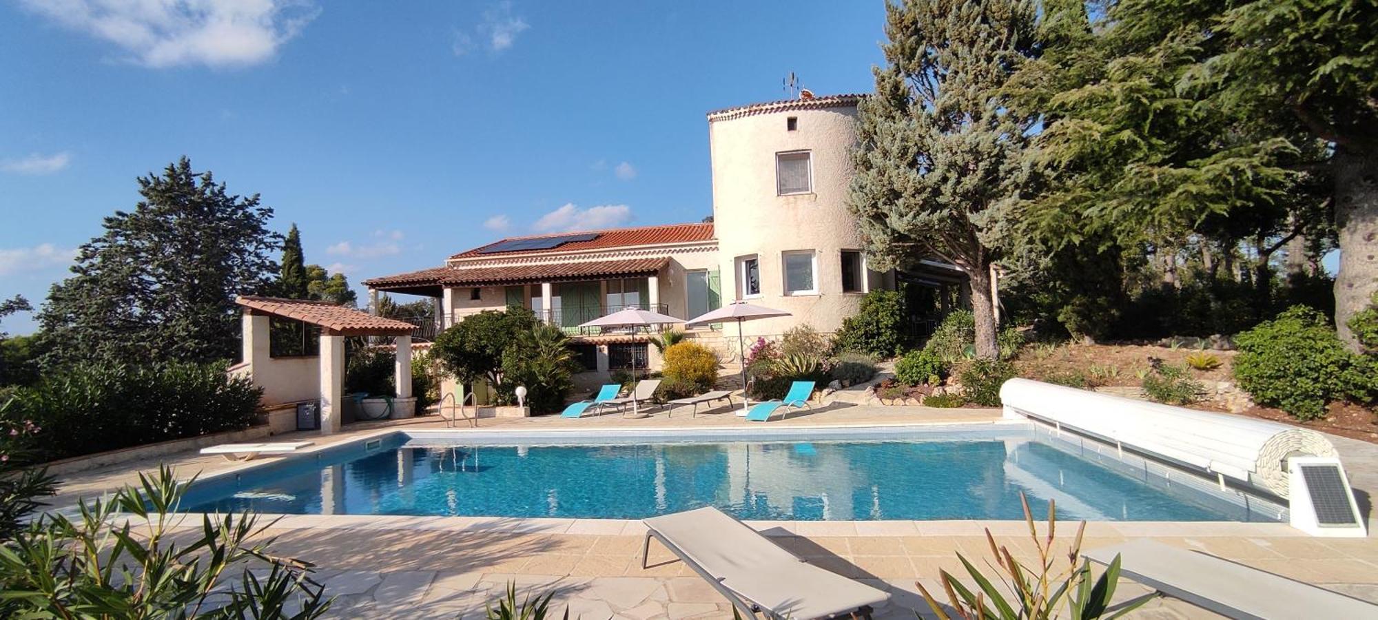 Lorgues, La Tourelle, Immense Piscine, Plongeoir, Vue, Au Grand Calme Villa Buitenkant foto