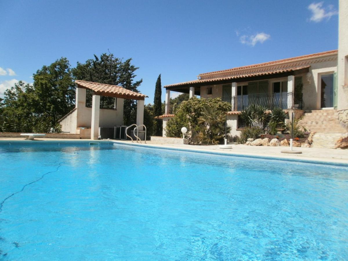 Lorgues, La Tourelle, Immense Piscine, Plongeoir, Vue, Au Grand Calme Villa Buitenkant foto